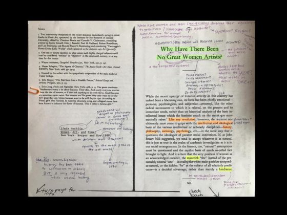 Student Annotations of Nochlin's article